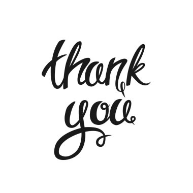 Yazıt teşekkürler. Vektör çizilmiş yazı
