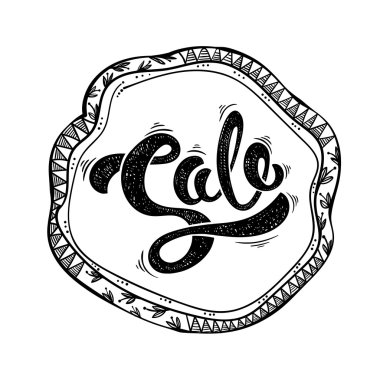 Yaz Satılık. Vektör el çizilen harf