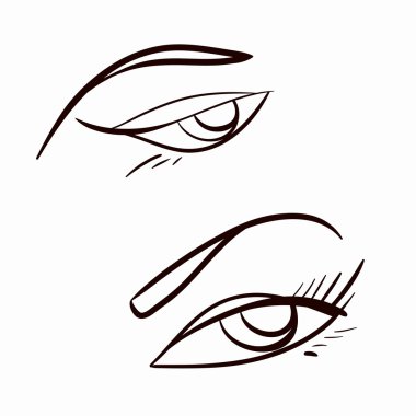 gözleri ve kaşları