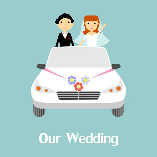 The our wedding — Stock Vector