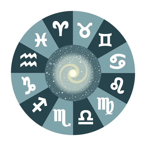 Zodiaque et espace — Image vectorielle