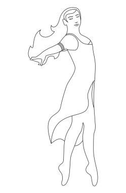 dans eden kız siyah