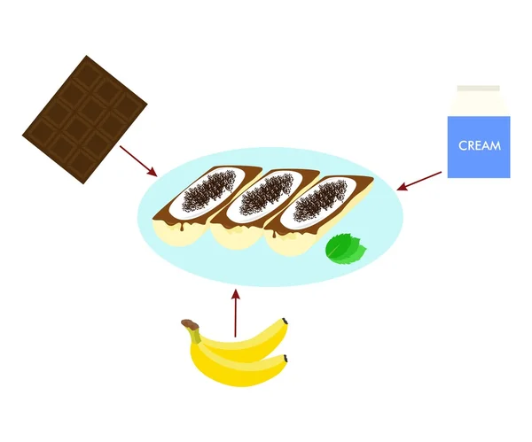 Плоский дизайн десерту — стоковий вектор
