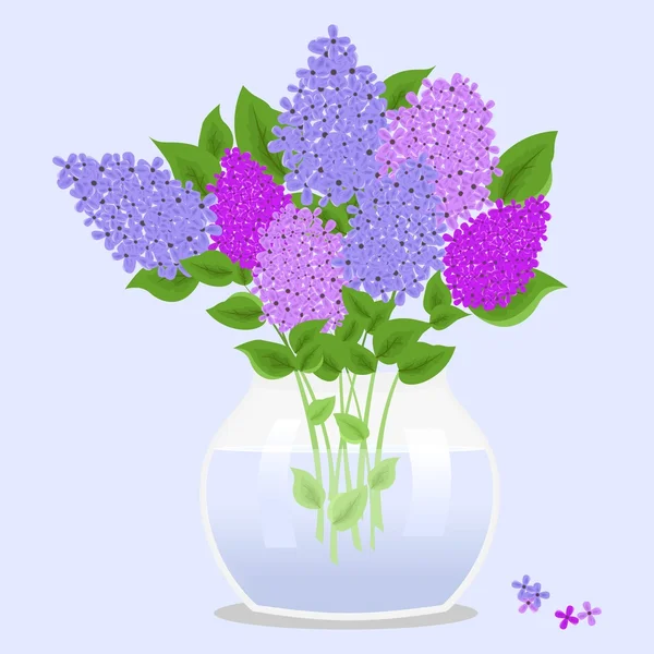 Las flores lila — Vector de stock