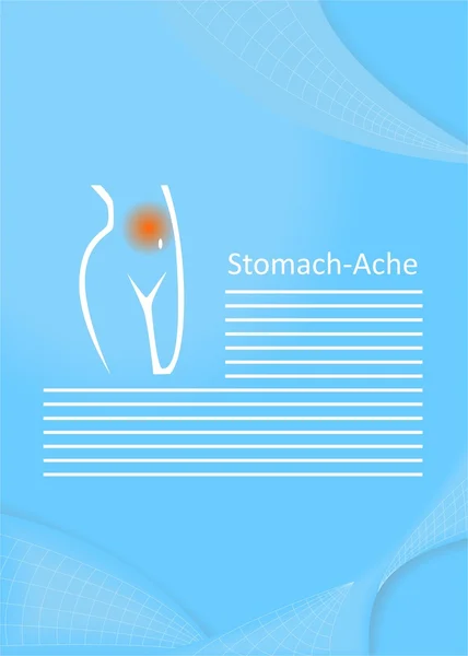Pain in stomach — Stock Vector