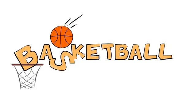バスケット ボールのロゴ — ストックベクタ