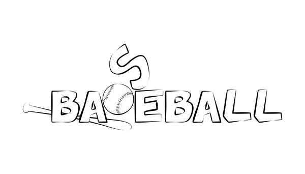 Das Baseball-Logo schwarz — Stockvektor