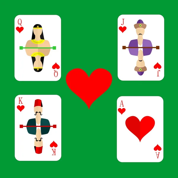 Hrací karty chirwa — Stockový vektor