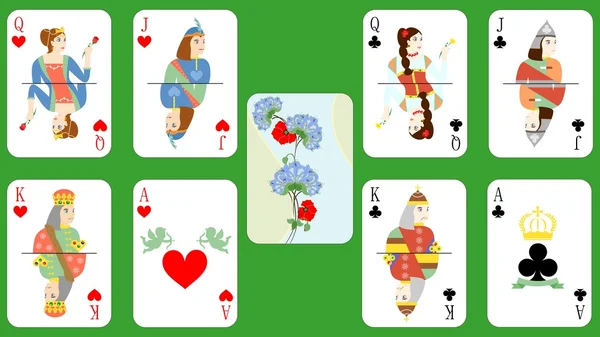 Jeu de cartes à jouer — Image vectorielle