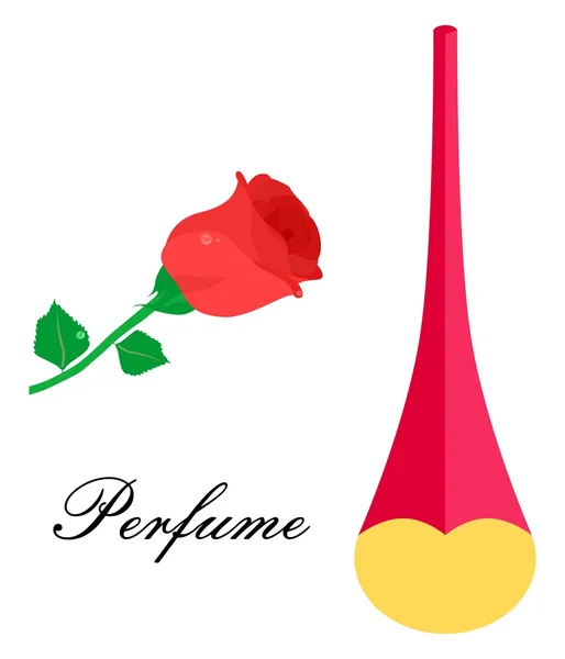 Parfém růže — Stockový vektor