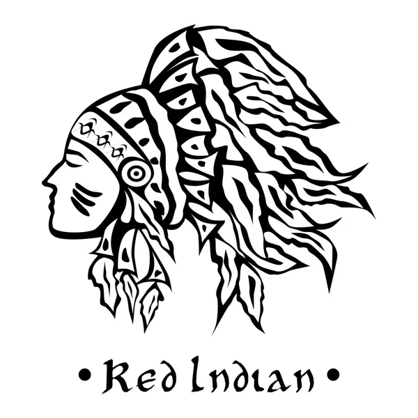 Indian człowiek w czerni — Wektor stockowy