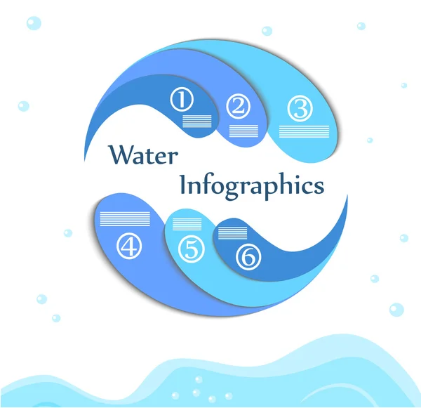 L'infographie de l'eau — Image vectorielle