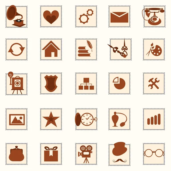 Conjunto de iconos retro — Vector de stock