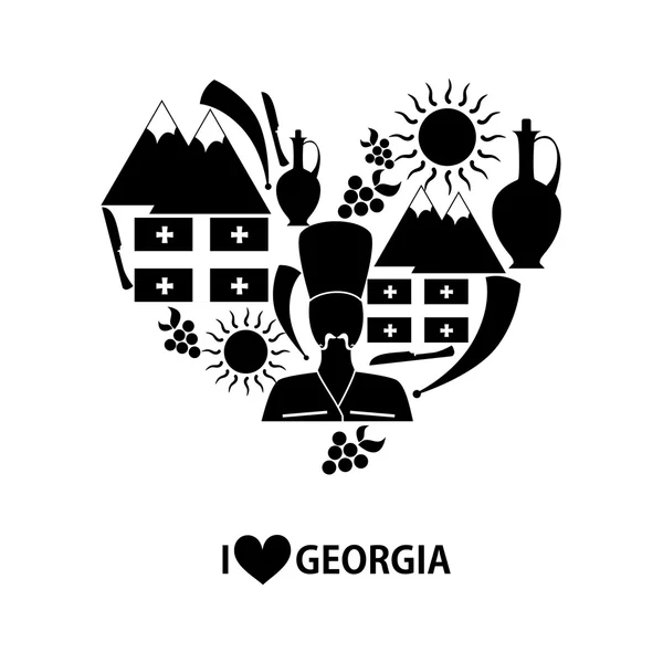 Georgia flat design — Stock Vector