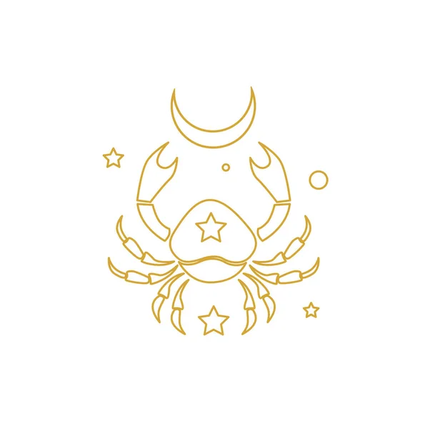 Ilustração Signo Zodiacal Estilo Arte Linha — Vetor de Stock