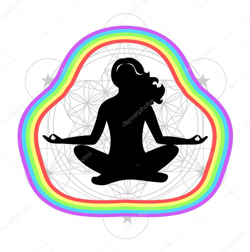 the illustration on the theme of the meditation.