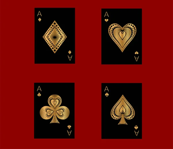 Illustration Jeu Cartes Jouer Des — Image vectorielle