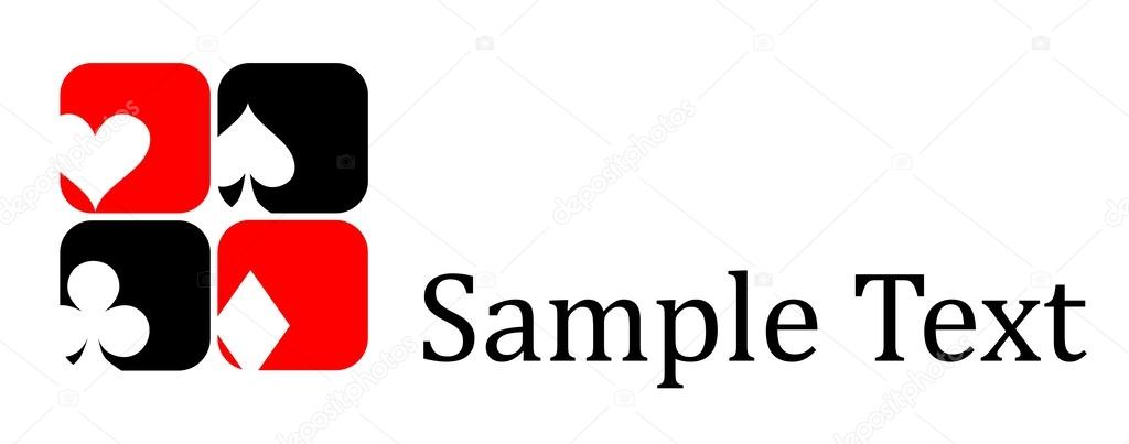 Icons and logo on the topic of playing cards.