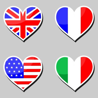 Bayraklar ve kalpler