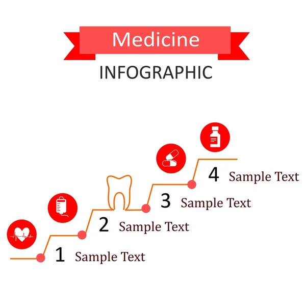 Infografica medicinale — Vettoriale Stock