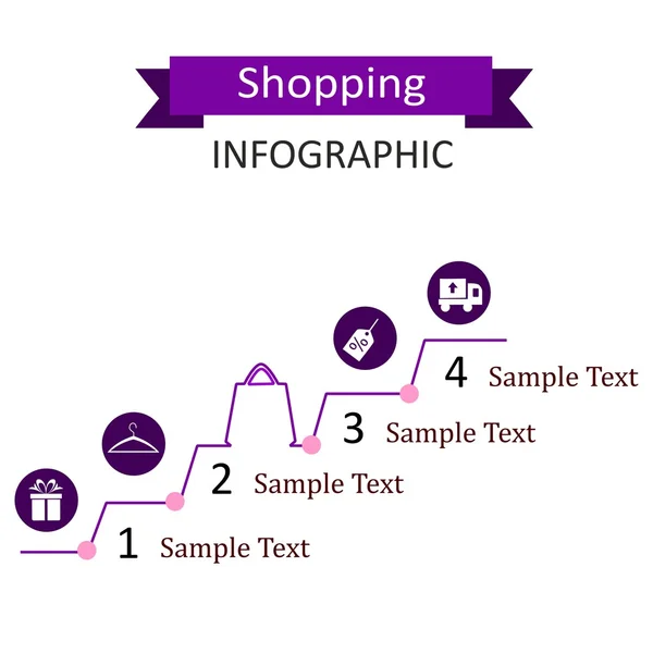 Infographie shopping — Image vectorielle