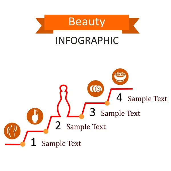 Infografica di bellezza — Vettoriale Stock