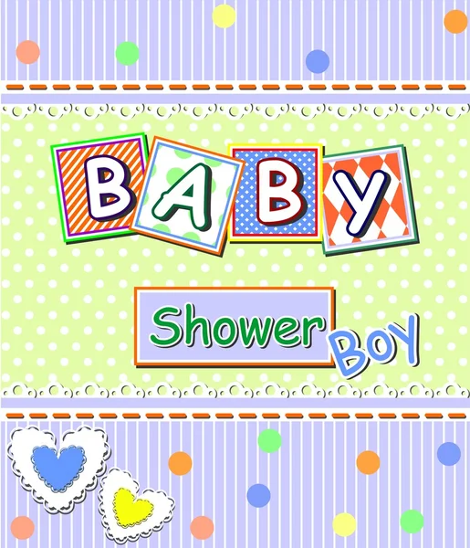 Baby Douche Jongen — Stockvector