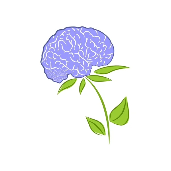Cerebro flor — Vector de stock