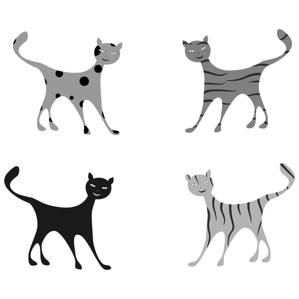 Gatos negro — Vector de stock