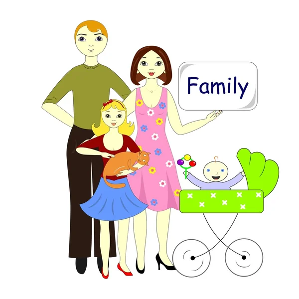 Bonne famille — Image vectorielle