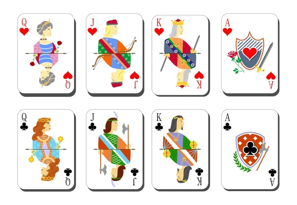 Jugar a las cartas chirwa clubs — Vector de stock