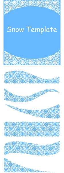 The snow template — Stock Vector