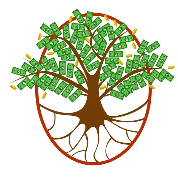 Το δέντρο χρήματα — Διανυσματικό Αρχείο