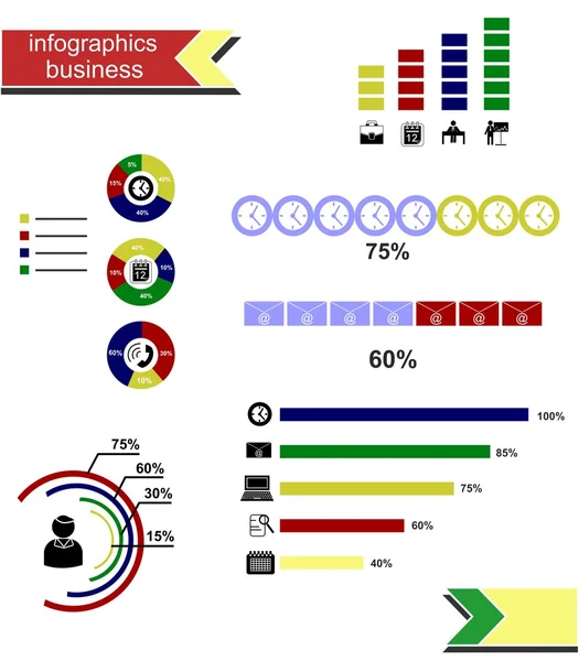 Il business delle infografiche — Vettoriale Stock