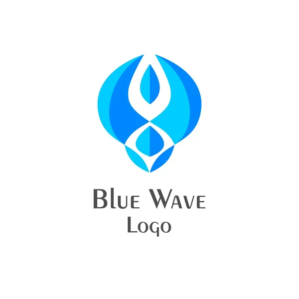 Błękitna fala logo — Wektor stockowy