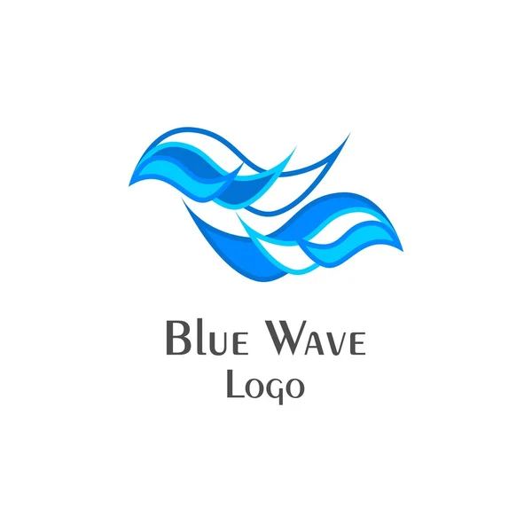 Logo ola azul — Vector de stock