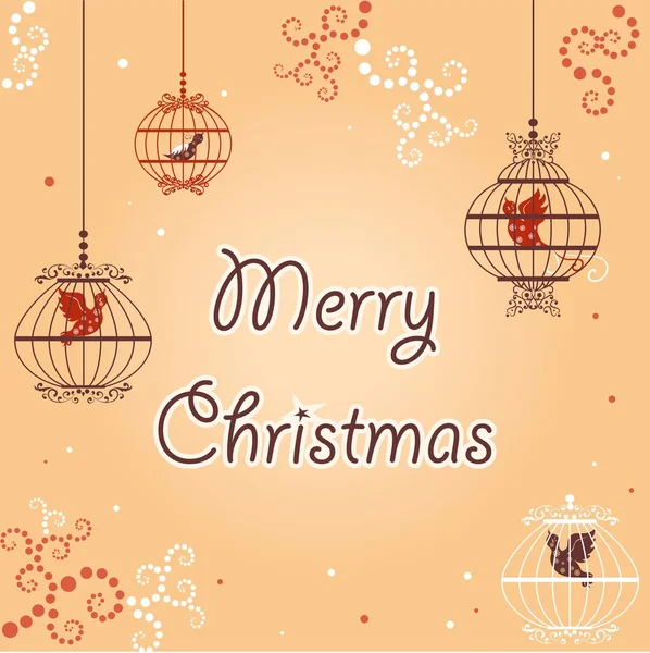 Merry christmas greetings — Stock Vector