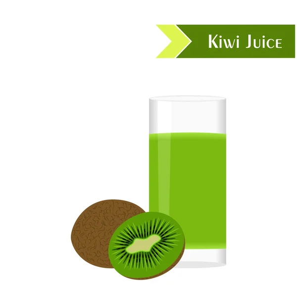 Il succo di kiwi — Vettoriale Stock