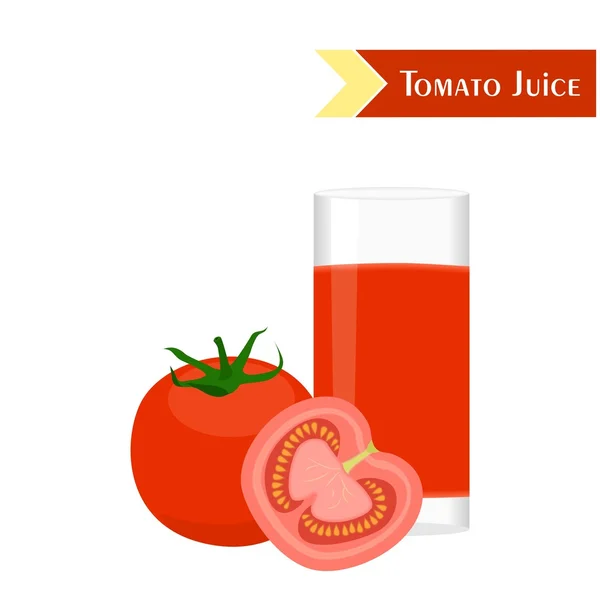 O suco de tomate — Vetor de Stock