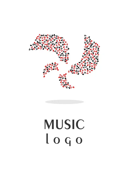 The music logo — Stock Vector