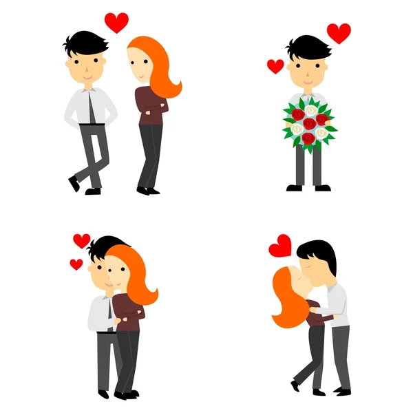 Couples in love — Stock Vector