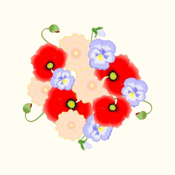 El conjunto de flores — Vector de stock