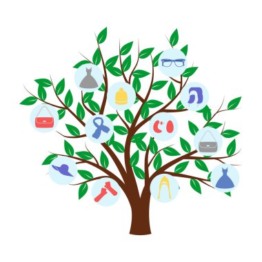 tree and  accessories clipart
