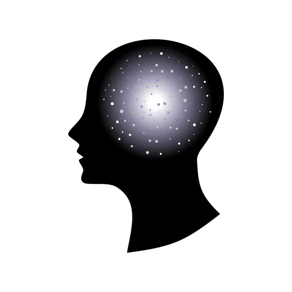 Universum i huvudet — Stock vektor