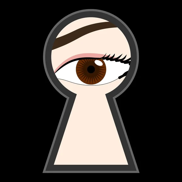 Κλειδαριά και το μάτι — Διανυσματικό Αρχείο