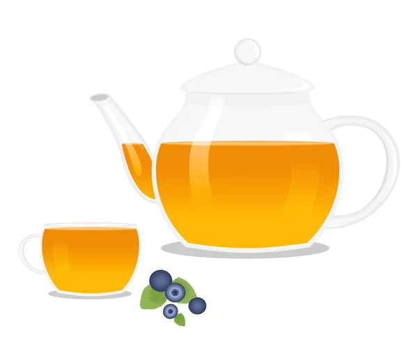 Черничный чай — стоковый вектор