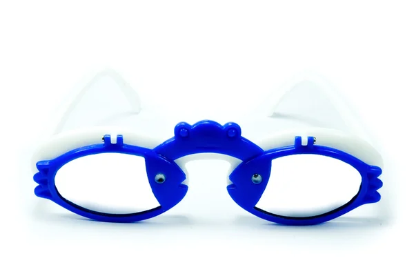 Zabawny clab niebieski okulary na białym tle — Zdjęcie stockowe