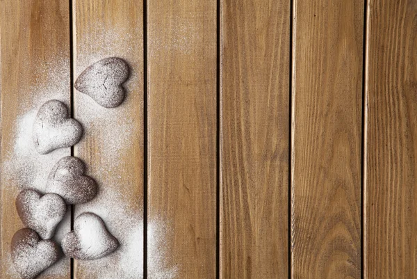 Galletas sobre fondo de madera — Foto de Stock