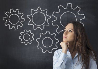 İş kadını ve Dişliler