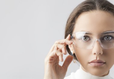 Futuristic smart glasses clipart